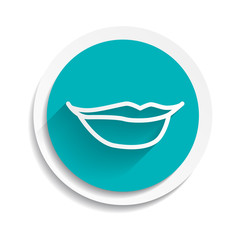 mouth vector lipstick smile female icon