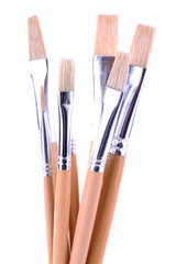 Paint brushes isolated on white