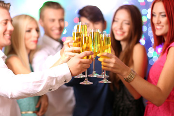 Young people dancing at party