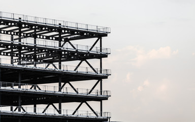 Construction site of modern building