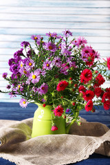 Still life of beautiful flowers in vase