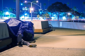 Sleeping Homeless Men
