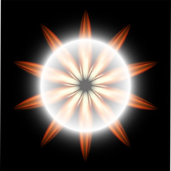 Ray circle Burst on black Background