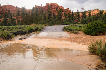 Flash flood at Red Canyon Utah