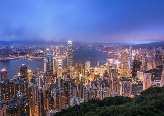 Fototapeta na wymiar Hong Kong city night