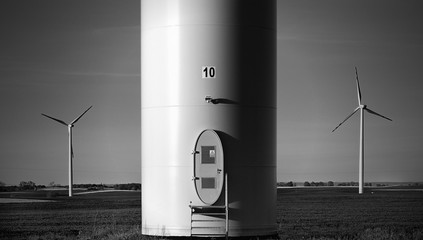 Krajobraz wiejski, Wiatrak, Energia, Ekologia © janmiko