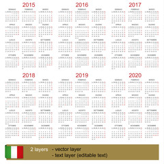 Calendar 2015-2020