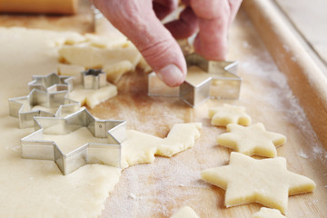 Steps of making christmas tree cake