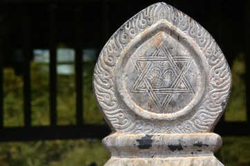 Hindu sign sculpture