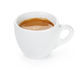 simple cup of double espresso in the cup