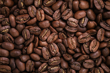 big arabica coffee beans background