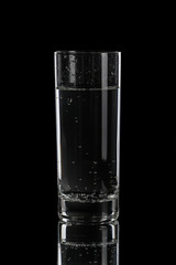 mineral water in simple highball glass