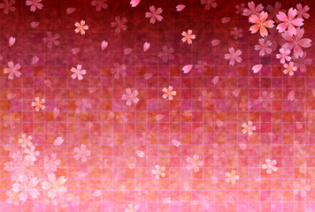 桜　和紙　年賀状