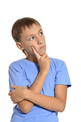 thoughtful teenage boy