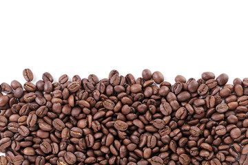 freshly roasted coffee beans border