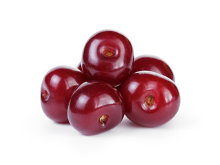 ripe cherries without stems