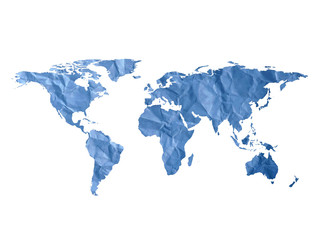 World map paper texture