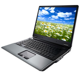 Laptop computer isolated