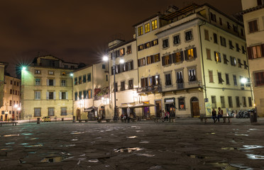 Piazza Santa Croce in Florence, Tuscany, Italy