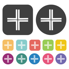 Adjust size symbol icon. Mouse cusor sign icons set. Round and r