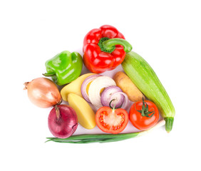 Various ripe vegetables.
