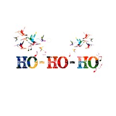 Ho Ho Ho colorful inscription
