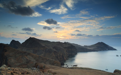 Fototapeta na wymiar Cliffs at the Atlantic coast of Madeira, Portugal.