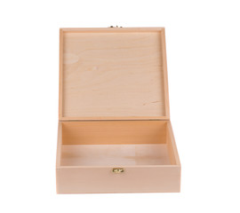Empty wooden box.