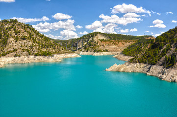 Fototapeta na wymiar Contreras Reservoir, Spanish Infrastructures, Júcar River, Villargordo del Cabriel