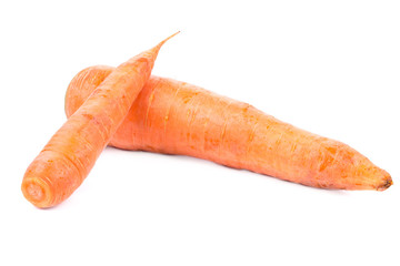 Two ripe carrots.