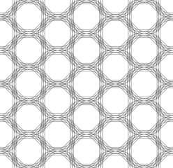 Fototapeta premium Black and white geometric seamless pattern with line.