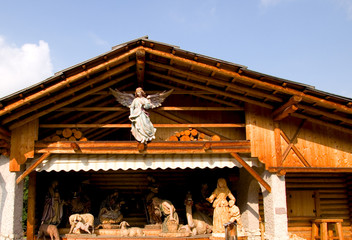Fototapeta na wymiar Größte Krippe der Welt - St. Christina - Dolomiten