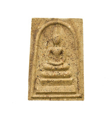 Phra Somdej,small Buddha image on white background