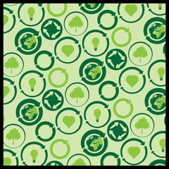 Eco Icons Pattern - Abstract Background