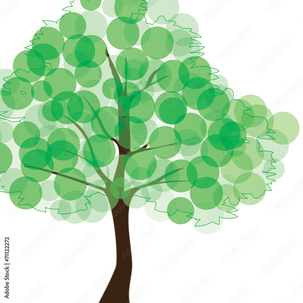Aufkleber abstract background vector - tree design