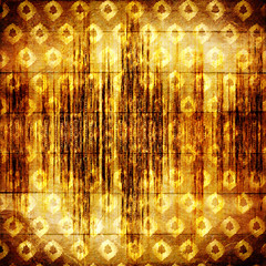 Grunge gold background with ancient abstract ornament