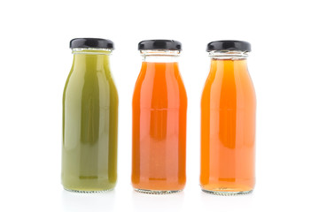 Juice bottle isolated on white background