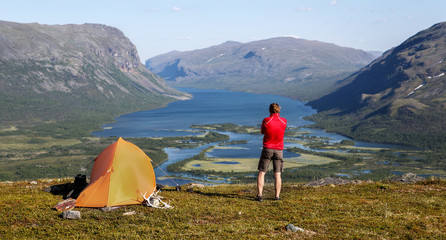 Camp over Rautasvaggi in Sweden