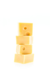 Cheese isolated on white