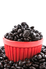 Coffee beans isolated on white background