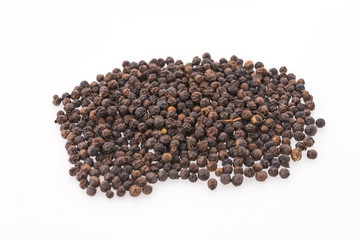Black pepper isolated on white background