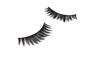 eyelashes isolated on white