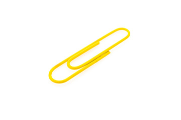 Paper clip isolated on white background