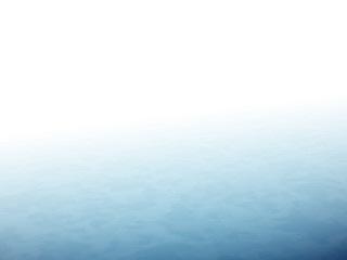 The horizon with fog, blue sea or ocean