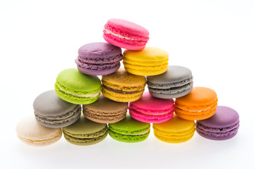 Macaroons isolated on white