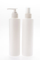 Cosmetic bottle isolated on white