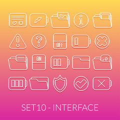 Outline icons thin flat design, modern line stroke style