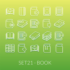 Outline icons thin flat design, modern line stroke style