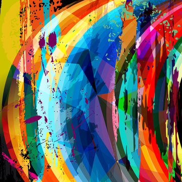 abstract background composition, with strokes, splashes, stripes