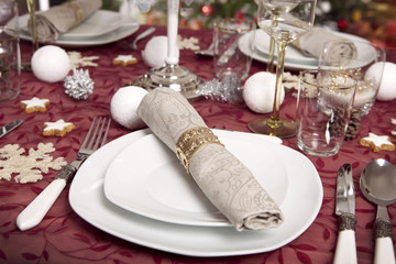 Christmassy table setting